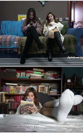 K&M足控脚底视频 236-毛衣连衣裙打底裤棉袜足秀[3840X2160][13分44秒]_丽丝库