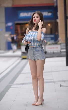 精选街拍作品 NO.0840 魂魂摄影作品 热裤长腿 part5_丽丝库