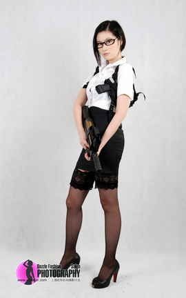 上海炫彩丝袜写真 No.244  兰兰_重装美女_丽丝库