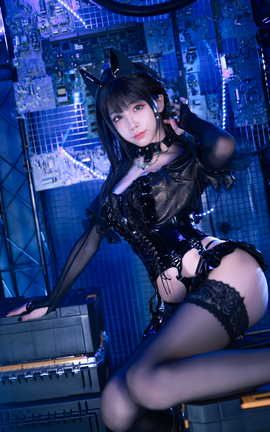 水淼aqua 猫咪女郎-黑色猫猫_丽丝库