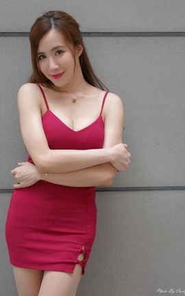 yanxi《高雄巨蛋 吊带包臀红裙》_丽丝库