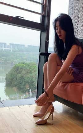 萌甜物语 XM143《咖啡厅的紫裙仙子-九九》[1080X1920][2分10秒]_丽丝库