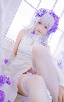 星之迟迟-花与旗袍-白_丽丝库