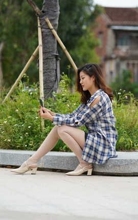 精选街拍作品 NO.0936 小S街拍作品 牛仔裙肉丝高跟 part1_丽丝库