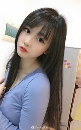 Miko酱ww-身材体型参考 短上衣 浅蓝_丽丝库