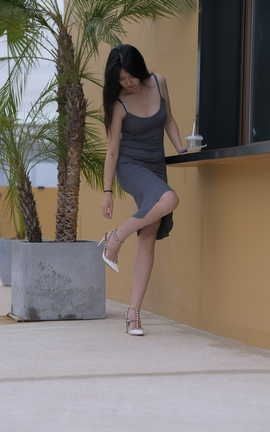 精选街拍作品 NO.1551 一始街拍作品 灰裙美女 part8_丽丝库