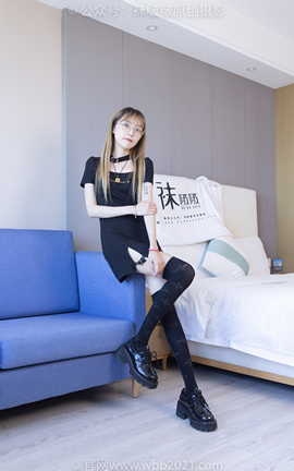 袜啵啵BoBoSocks NO.270 稚予-高跟鞋、皮鞋、厚黑丝、黑色大腿棉袜_丽丝库