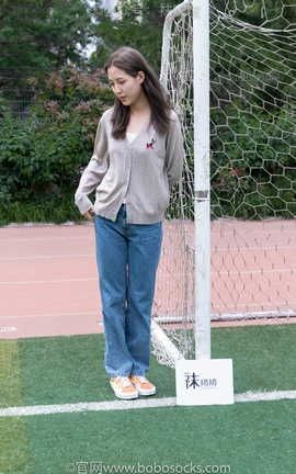 袜啵啵BoBoSocks NO.004 泡芙-vans帆布鞋白棉袜裸足_丽丝库