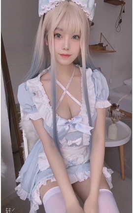 蜜汁猫裘 - 蓝女仆#2[1080X1920][18秒]_丽丝库