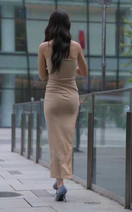 精选街拍作品 NO.1291 一始街拍作品 黄裙女子 part7_丽丝库