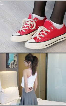 袜啵啵BoBoSocks NO.208 小沫-红色匡威板鞋[3840X2160 25分1秒]_丽丝库