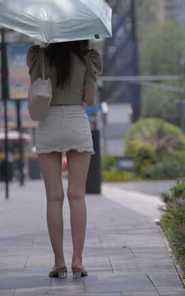 精选街拍作品 NO.1414 一始街拍作品 白裙美女 part8_丽丝库