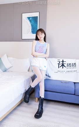 袜啵啵BoBoSocks NO.479 稚予 短靴、长筒白棉袜、白丝_丽丝库