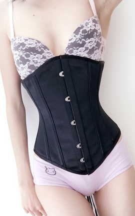 MIAOTUTU-束腰束缚带黑吊带袜_丽丝库