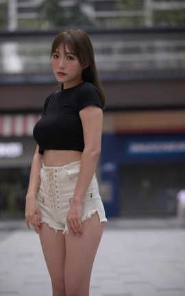 精选街拍作品 NO.0787 魂魂摄影作品 白色热裤美女 part2_丽丝库