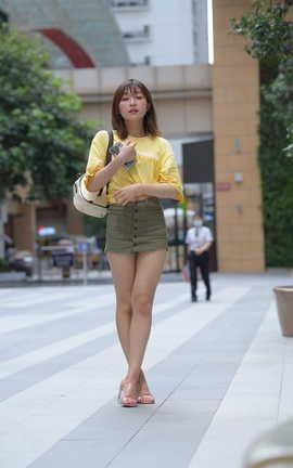 精选街拍作品 NO.0942 红石摄影作品 绿色短裙女孩 part7_丽丝库