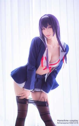 HaneAme雨波-Utaha Kasumigaoka (SaeKano)-JK suit_丽丝库