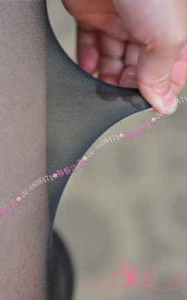 静静丝语 No.008 爱上她的透明开裆袜（黑色）_丽丝库