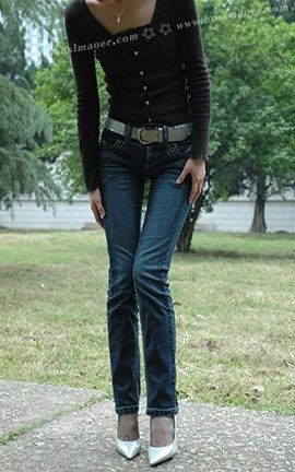 波斯猫儿个人丝袜写真 No.019 黑丝袜加牛仔裤职业装_丽丝库