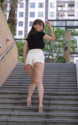 精选街拍作品 NO.0787 魂魂摄影作品 白色热裤美女 part12_丽丝库