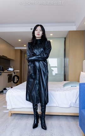 袜啵啵BoBoSocks NO.474 小甜豆-高跟长靴、黑丝、皮衣连体衣裤里丝_丽丝库