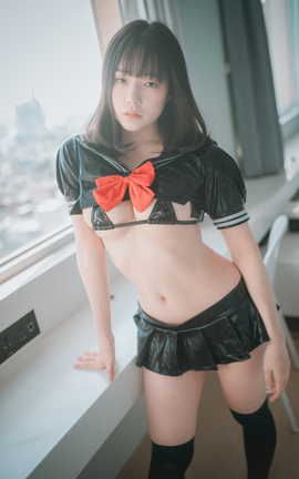 韩国写真杂志-DJAWA PIa Leather Black Schoolgirl_丽丝库