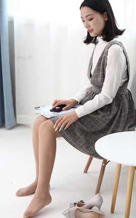 奈丝写真 NO.133 秀秀-装嫩两件套 衬衫背带裙_丽丝库