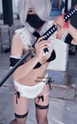 北乃芽子 Hokunaimeko-NO9 オリジナルコスプレ 戦闘メイド_丽丝库