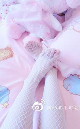 幼酱m(JK铃木希子)-过膝袜白丝网袜_丽丝库