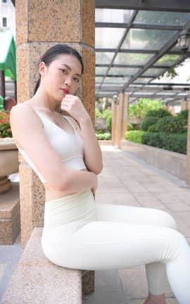 精选街拍作品 NO.0797 魂魂摄影作品 浅黄瑜伽裤美女 part5_丽丝库