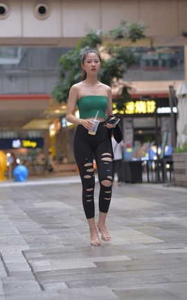 精选街拍作品 NO.1456 一始街拍作品 黑色瑜伽裤美女 part7_丽丝库