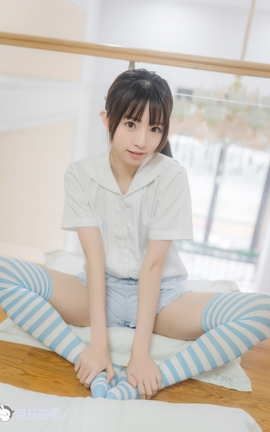 兔玩映画 VOL.048 蓝白条纹袜_丽丝库