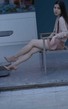 精选街拍作品 NO.1410 可爱的粉色短裙小姐姐 part9_丽丝库