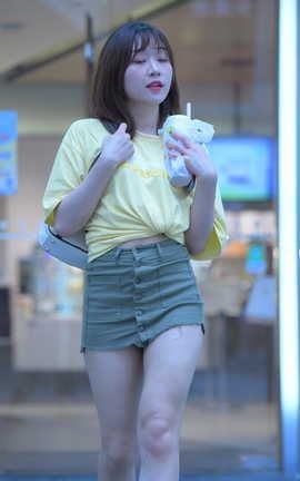 精选街拍作品 NO.0942 红石摄影作品 绿色短裙女孩 part9_丽丝库