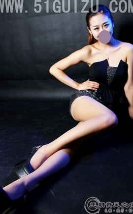 王朝贵足 No.269 Sally黑色亮片短裙芊芊玉腿系列_丽丝库