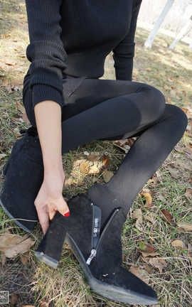 丝意写真摄影SIEE No.058 安安~厚黑丝_丽丝库