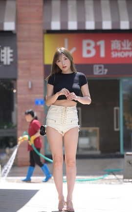 精选街拍作品 NO.0787 魂魂摄影作品 白色热裤美女 part9_丽丝库