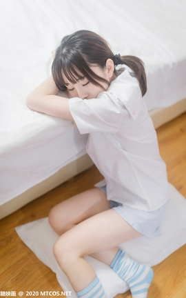 喵糖映画 VOL.216 蓝色条纹袜_丽丝库