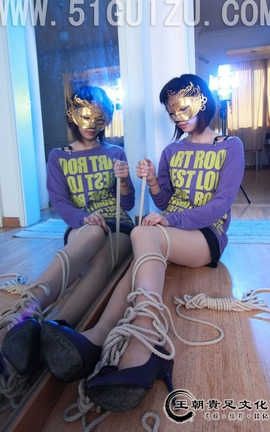 王朝贵足 No.564 可儿紫衣黑色短裙肉色丝袜绳艺系列A_丽丝库