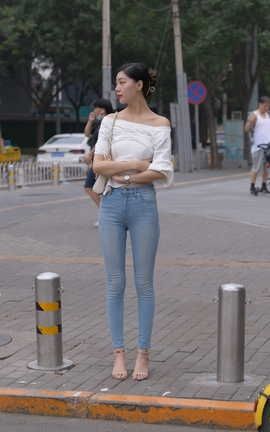 精选街拍作品 NO.1379 一只麋鹿摄影作品 高挑的紧牛美女 part1_丽丝库