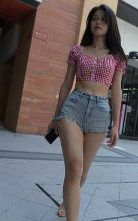 精选街拍作品 NO.0863 红石摄影作品 牛仔热裤女孩 part5_丽丝库