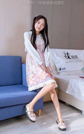 袜啵啵BoBoSocks NO.187 稚予-Lolita裙、白皮鞋、肉丝（脚尖透明款）_丽丝库