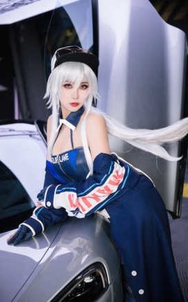 Momoko葵葵 &瓜希酱 -碧蓝航线 欧根&企业 赛车女郎_丽丝库