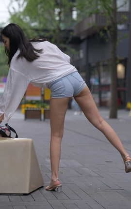 精选街拍作品 NO.1200 一始街拍作品 热裤美女 part7_丽丝库