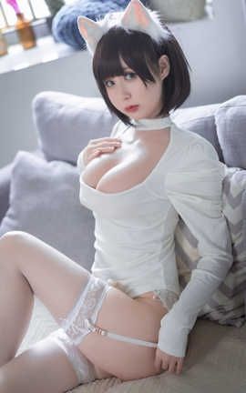 西园寺南歌-NO.006 白猫白色连体衣_丽丝库