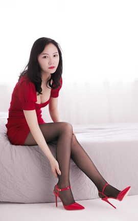 奈丝写真 NO.080 小啊刀-红裙黑丝_丽丝库