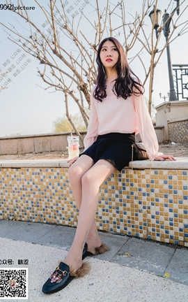 袜涩写真WS No.031-伟伟黑色小短裙_丽丝库