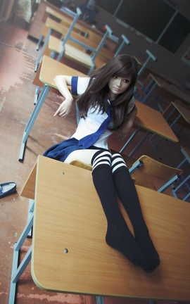 俄罗斯绝美coser RocksyLight Seifuku_丽丝库