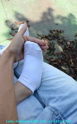 站前女神 恋足美腿棉袜女神级摄影套图 038