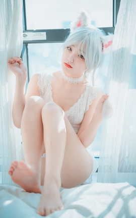 韩国写真DJAWA NO.035 Schwarz und Wei Katzenma dchen_丽丝库